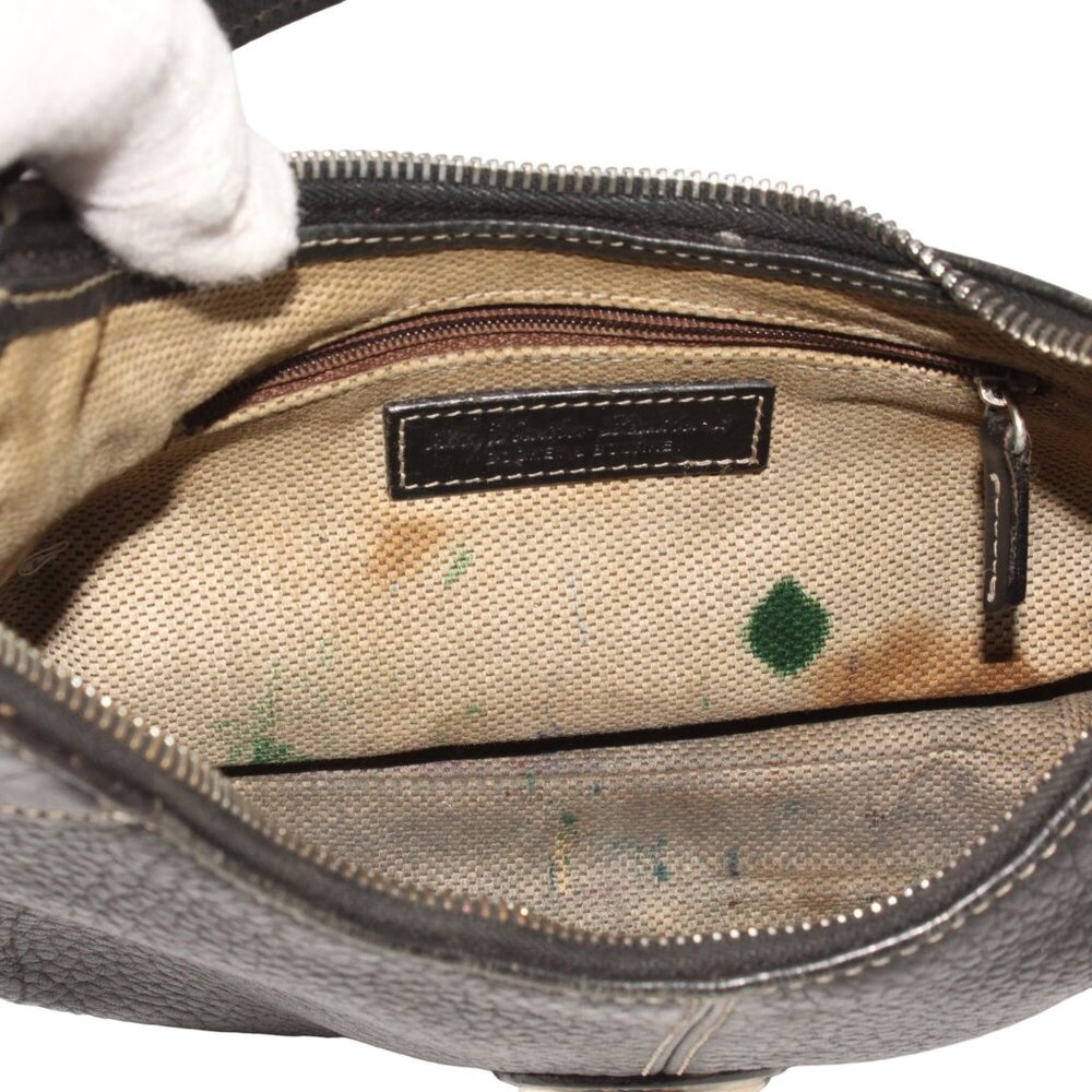 Dooney & Bourke Black Classic Daily Leather Hobo Bag Shoulder Purse Lined Zipper - Picture 9 of 10
